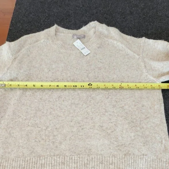 NWT - J Crew Oatmeal color sweater Size Label M,  Fit oversized or large - Picture 6 of 13